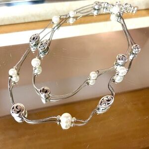 Brighton Elegant Silver and Pearl Necklace